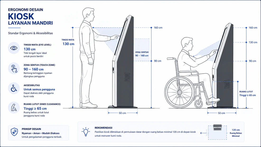 Prinsip Ergonomi dalam Desain Kiosk Layanan Mandiri (Self-Service)