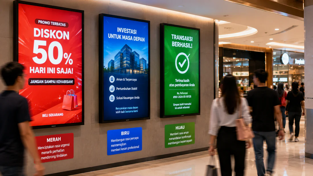 Psikologi Warna: Cara Menarik Perhatian Melalui Digital Signage