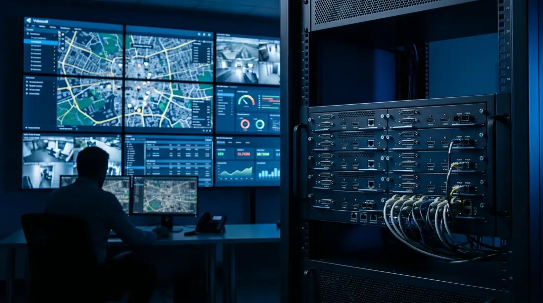 Layar Videowall Command Center: Visualisasi Big Data & CCTV Tanpa Celah